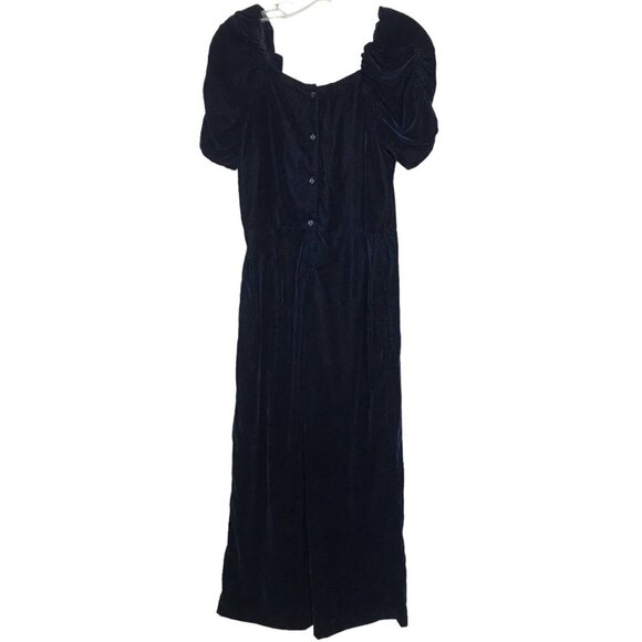 Janie And Jack Velour Dress Girls Size 16 Blue Holiday Christmas NEW